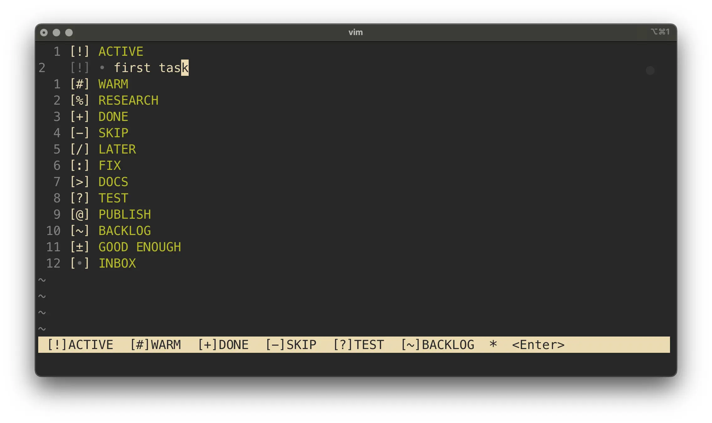 Task Management at the Speed of Thought